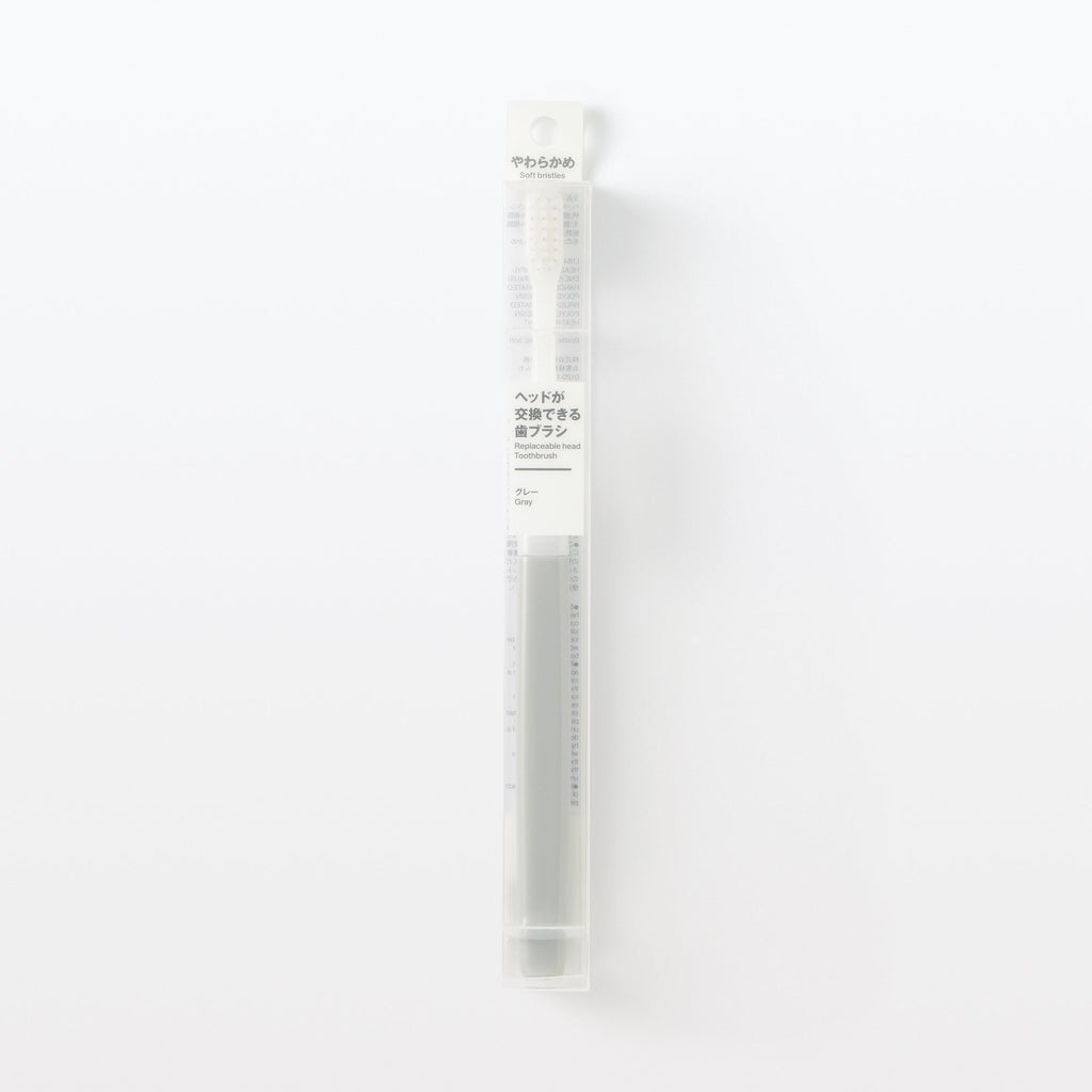 Replaceable Head Soft Toothbrush - Gray