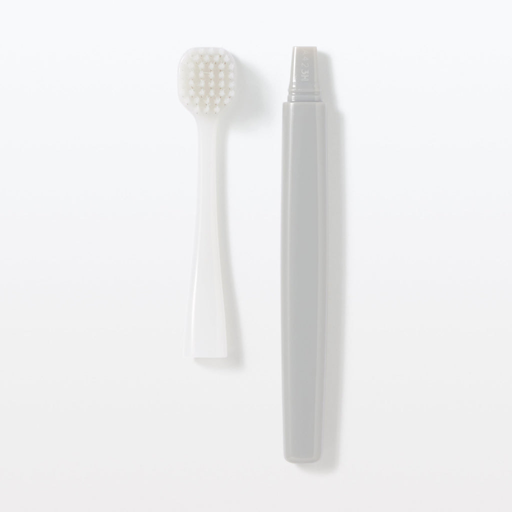 Replaceable Head Wide Soft Toothbrush - Gray