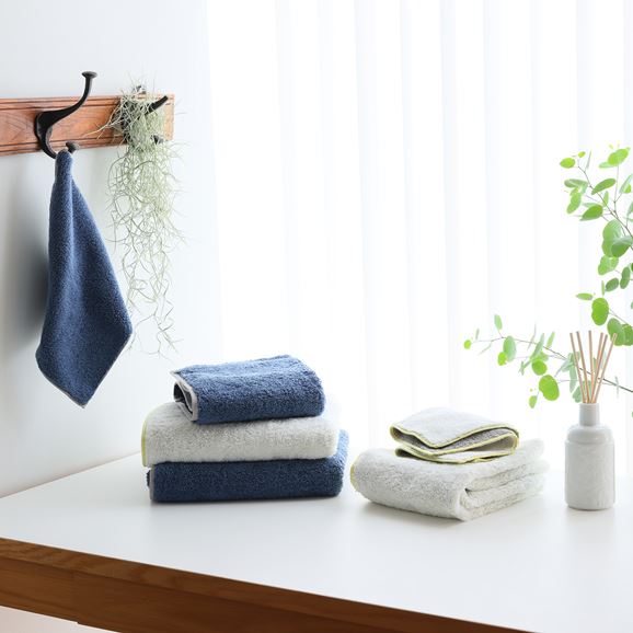 MUJI IDÉE Repos Face Towel - Jay Blue