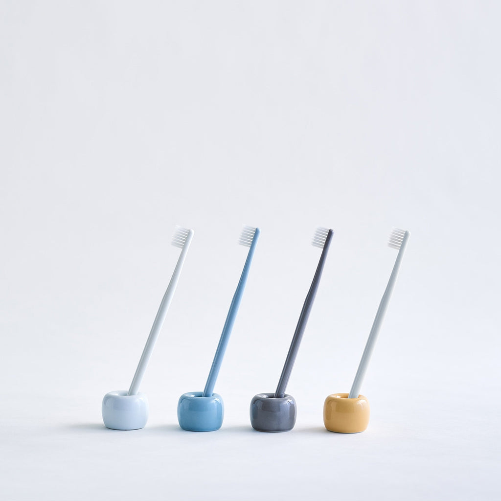 White Porcelain Toothbrush Stand